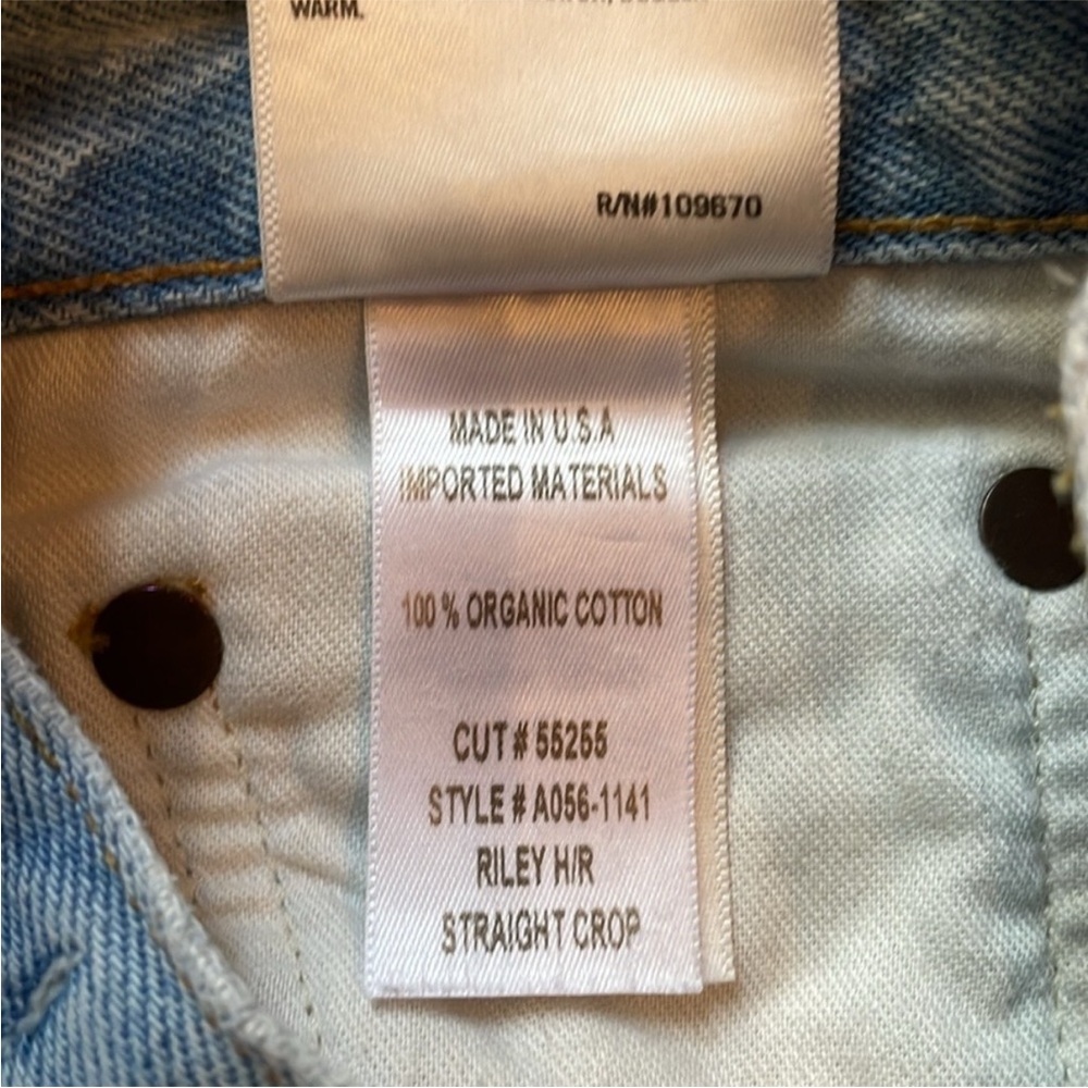 Agolde Riley High Rise Straight Crop Jeans - Picture 9 of 10